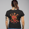 Unisex T-Shirt with Skull Fire Print