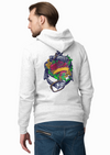 Unisex Heart Printed Hoodie