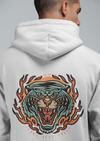 Hoodie With Tiger Burning Print