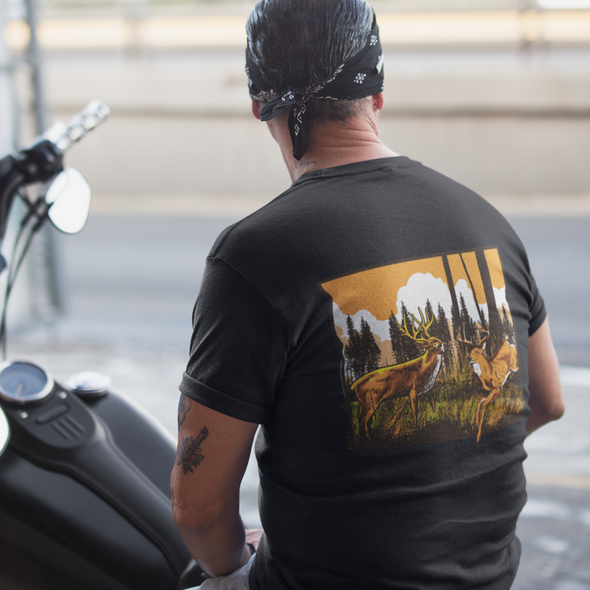 Unisex T-shirt With Hunting Print