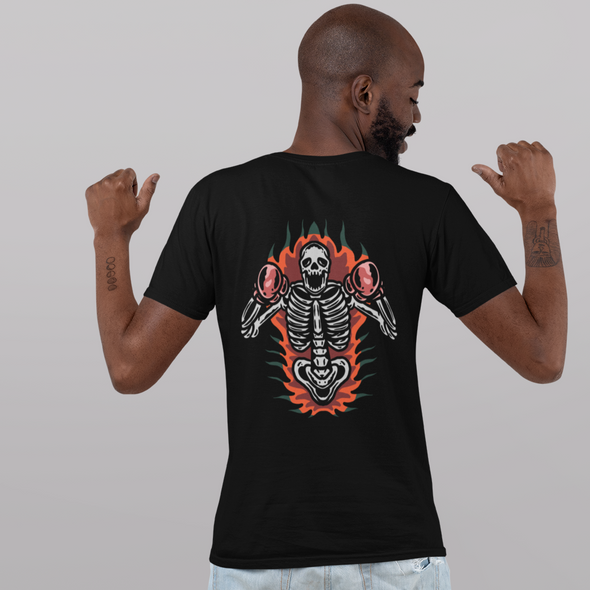 Unisex T-Shirt With Skull Boxing Print