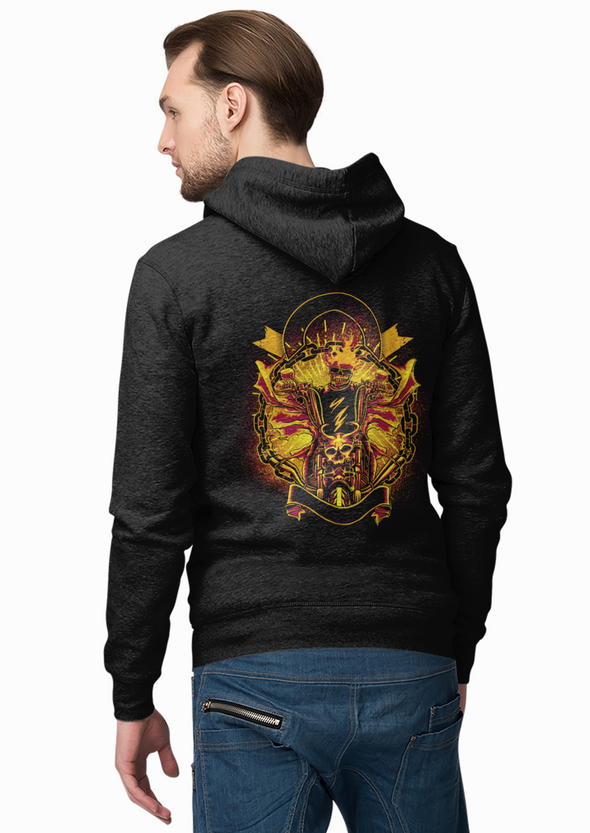 Unisex Motor Printed Hoodie