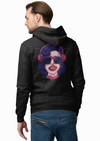 Girl Wearing Headphone Vector Illustration Printed Hoodie