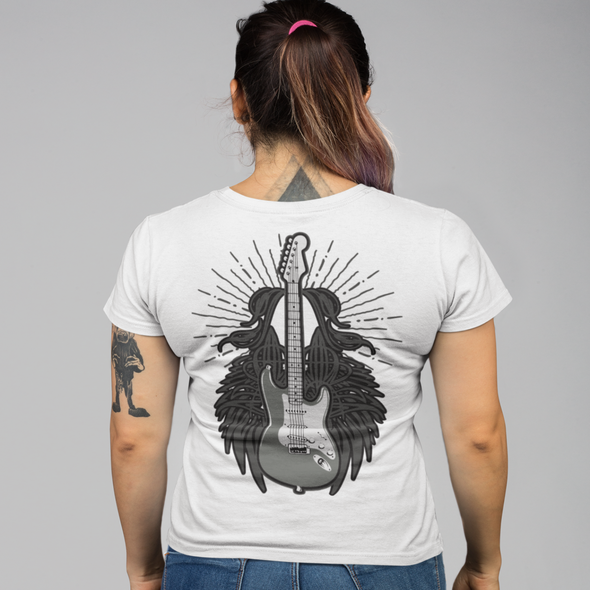 Unisex T-shirt With Guitar Print