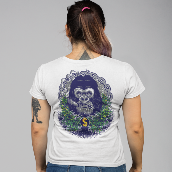 White Gorilla Printed Unisex T-shirt