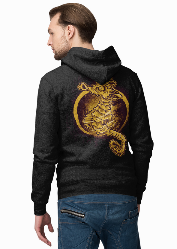 Unisex Sea Horse Printed Hoodie