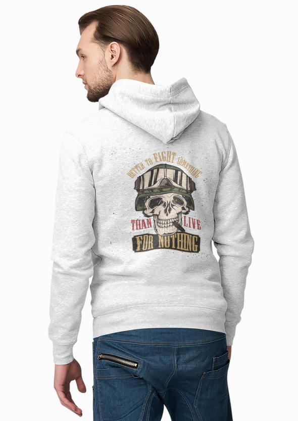 Soldier Skull Helmet Printed Hoodie