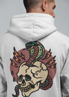 Snake And Skull Print Hoodie