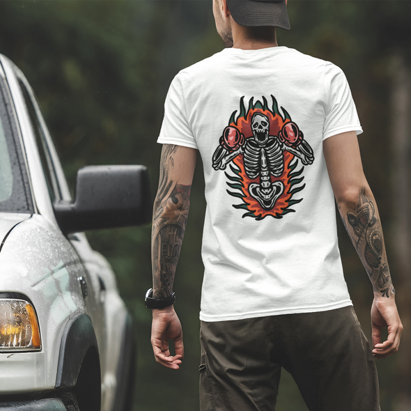 Unisex T-Shirt With Skull Boxing Print
