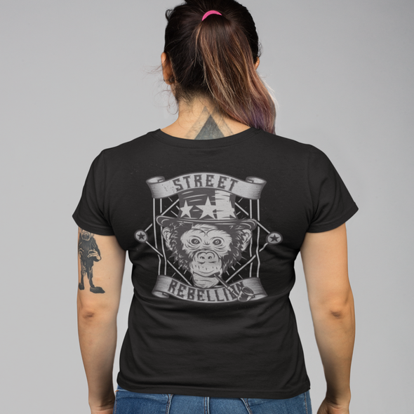 Unisex T-shirt With Monkey Hat Print