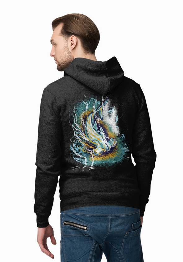 Unisex Hammer Shark Printed Hoodie