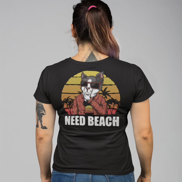 Cat Need Beach Unisex T-Shirt