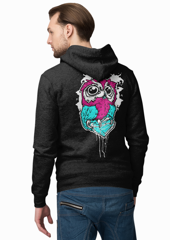 Unisex Owl Printed Hoodie