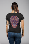 Unisex T-shirt With King Owl Colorful Ornaments