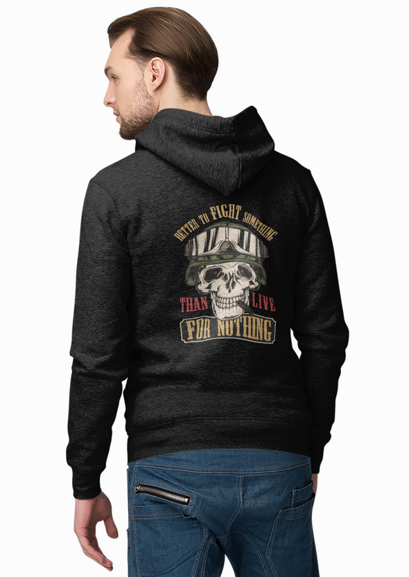Soldier Skull Helmet Printed Hoodie
