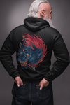 Slaughter Head Angry Wolf Tattoo Printed Hoodie