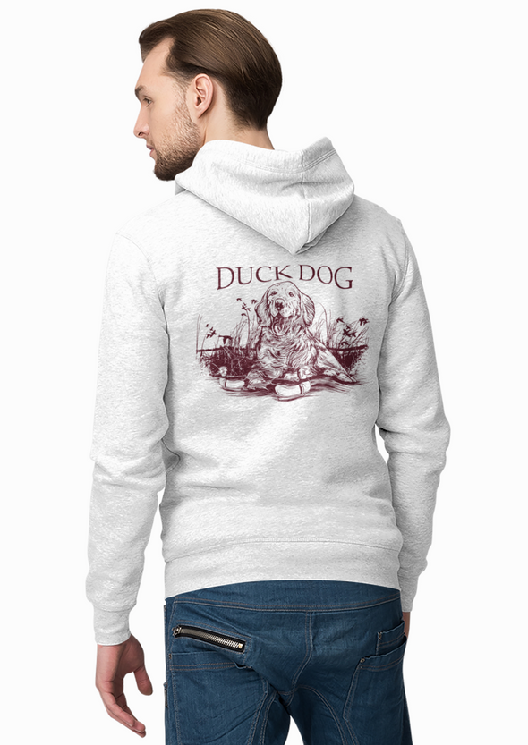 Unisex Duck Dog Vintage Printed Hoodie