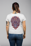 Unisex T-shirt With King Owl Colorful Ornaments