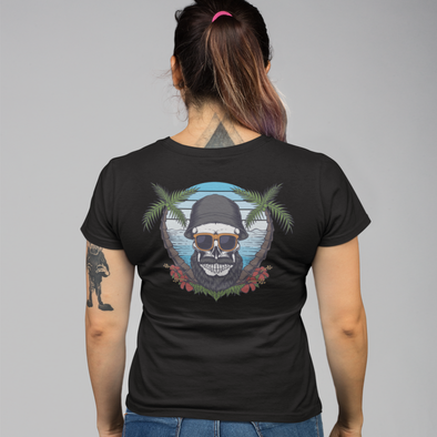 Skull With Beard And Moustache Unisex T-Shirt