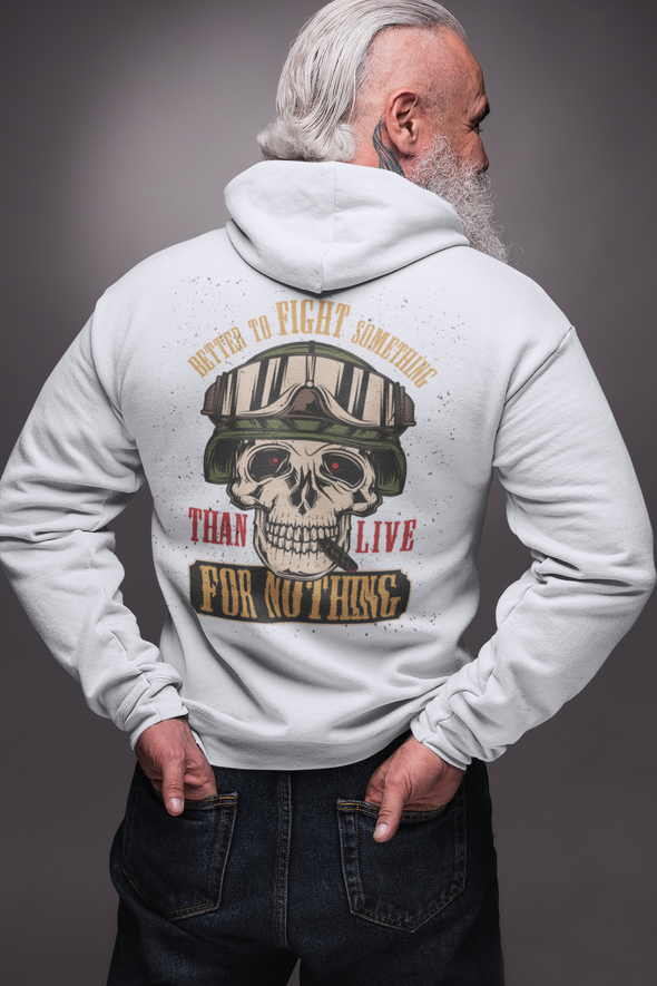 Soldier Skull Helmet Printed Hoodie