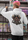 Unisex Hoodie With Raging Oni Print