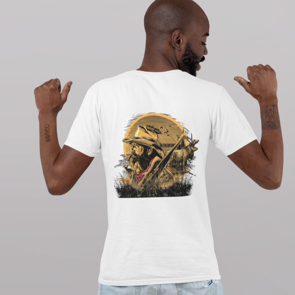 Unisex T-shirt With Hunter Print