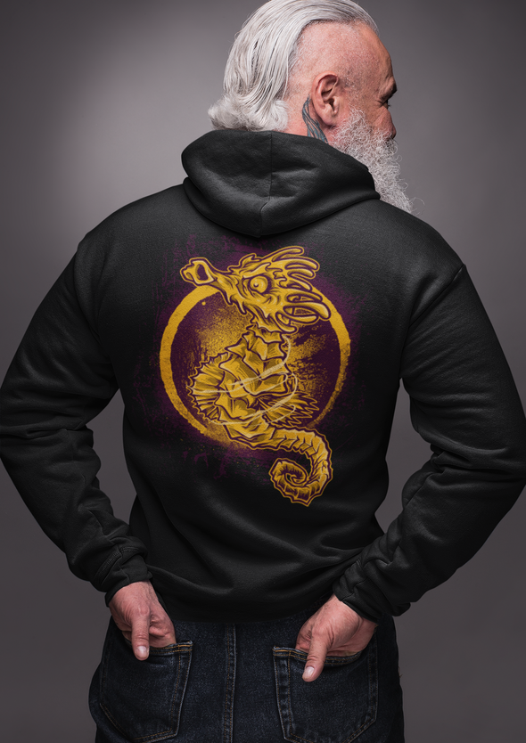 Unisex Sea Horse Printed Hoodie