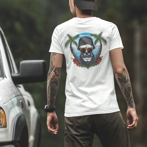 Skull With Beard And Moustache Unisex T-Shirt