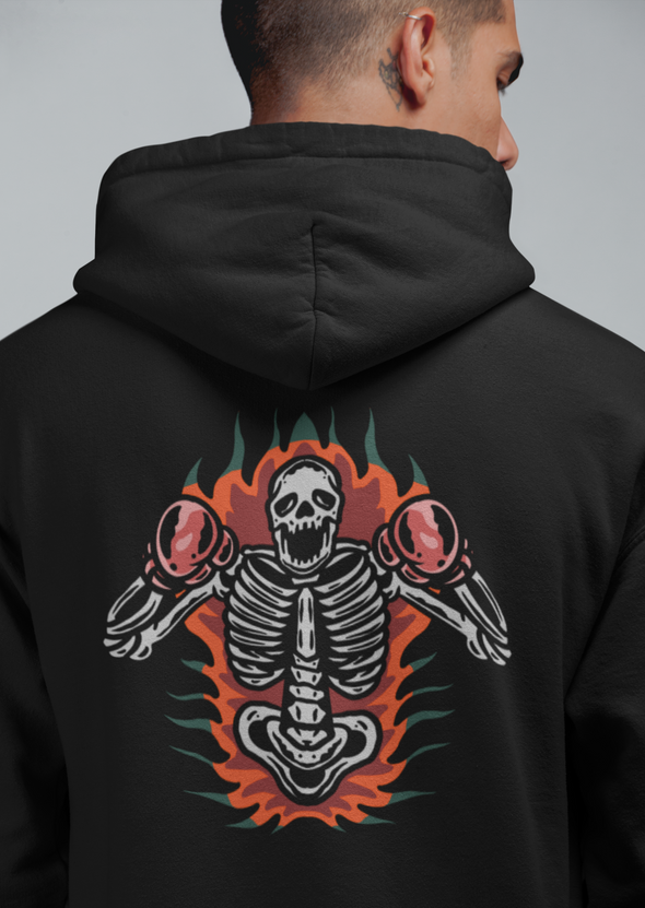 Unisex Hoodie With Skull Boxing print