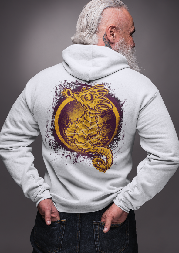 Unisex Sea Horse Printed Hoodie