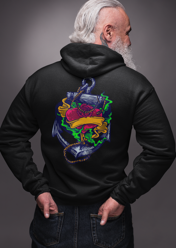 Unisex Heart Printed Hoodie