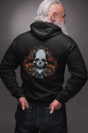 Flaming skull Printed Hoodie