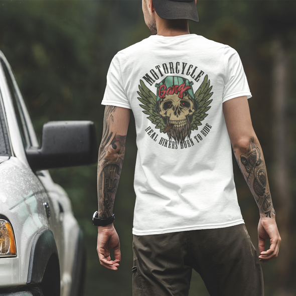 Motocross Skull Biker Unisex T-shirt