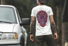 Unisex T-shirt With King Owl Colorful Ornaments