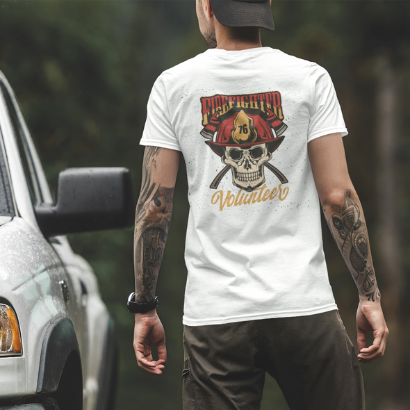 Fire Fighter Skull Unisex T-Shirts