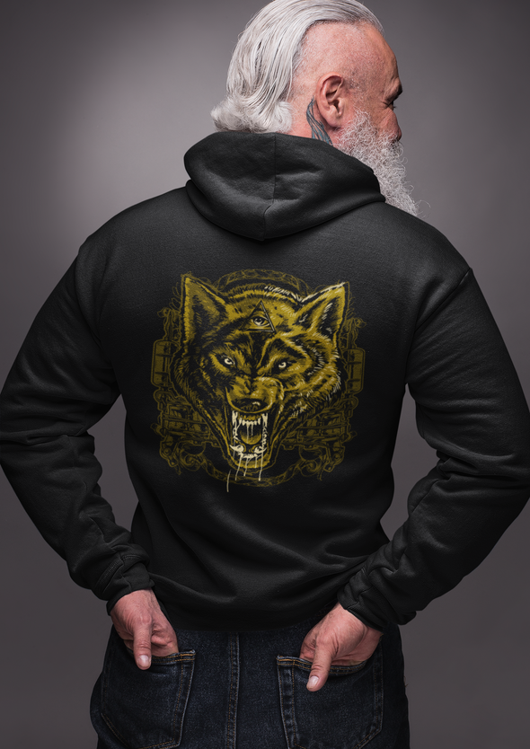 Unisex Wolf Printed Hoodie