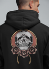 Unisex Printed Skull And Roses Hoodie