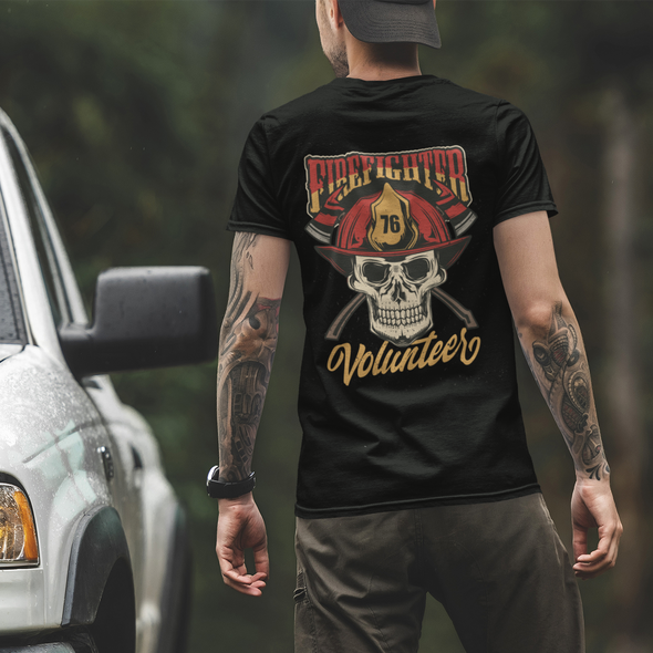 Fire Fighter Skull Unisex T-Shirts