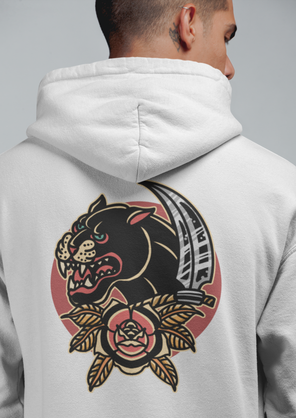 Unisex Rose Panther Printed Hoodie