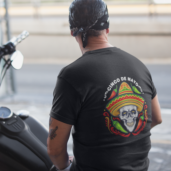 Cinco De Mayo Mexican Skull With Hat Unisex T-Shirt