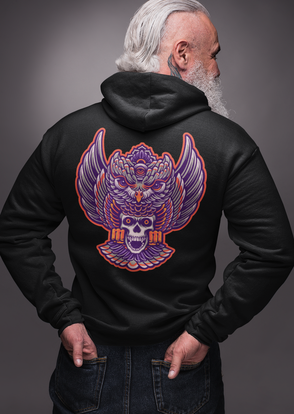 Owl Mystical with Skull Unisex  Hoodie