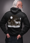 Unisex Deer Vintage Printed Hoodie