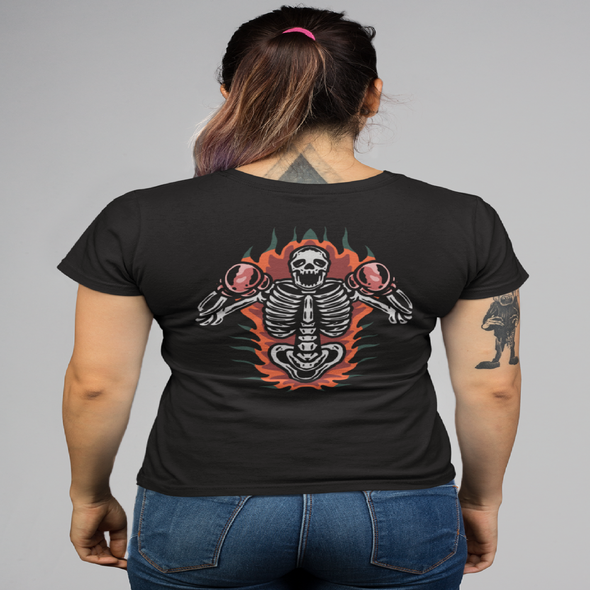 Unisex T-Shirt With Skull Boxing Print