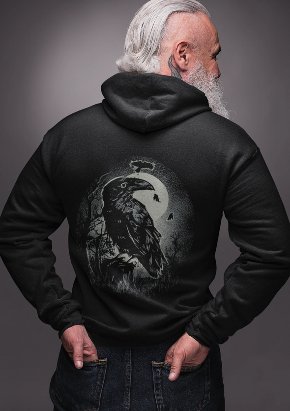 Unisex Raven Printed Hoodie
