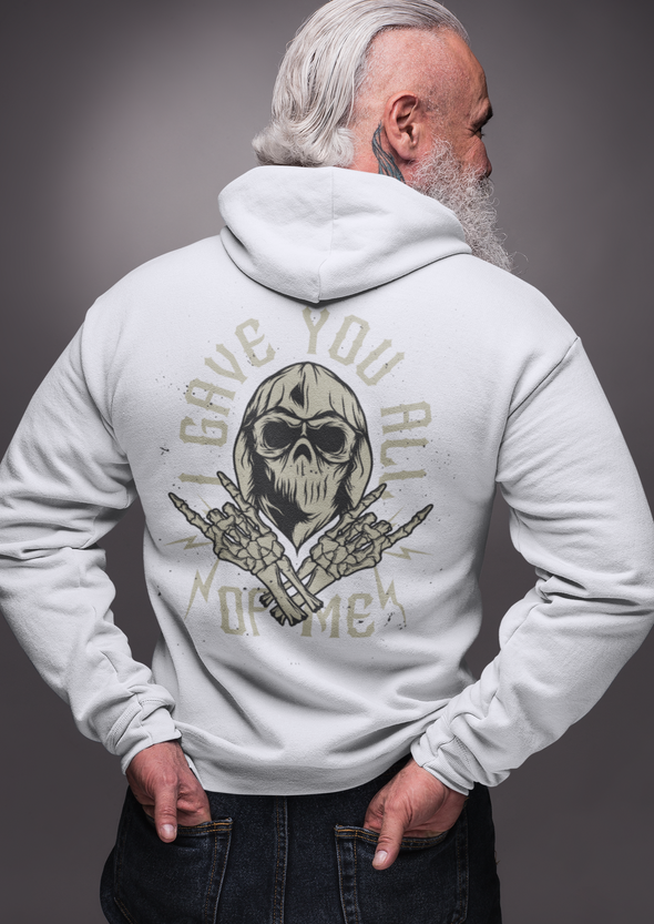 Unisex Skull Bandana Printed Hoodie