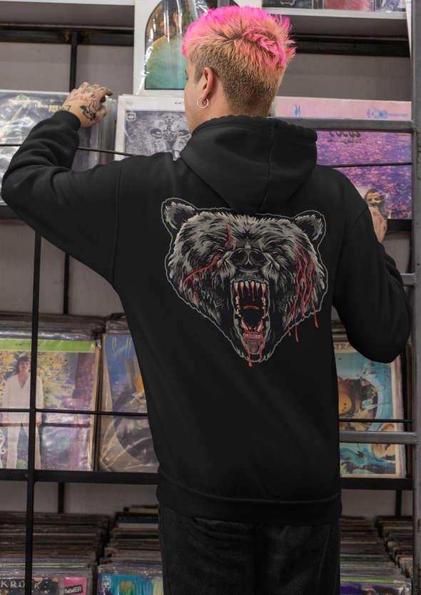 Unisex Bear Printed Hoodie