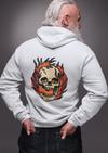 Unisex Hoodie With Skull Fire Print