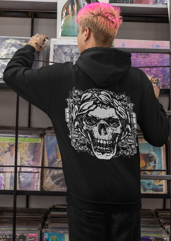 Skull Tattoo Printed Unisex Hoodie