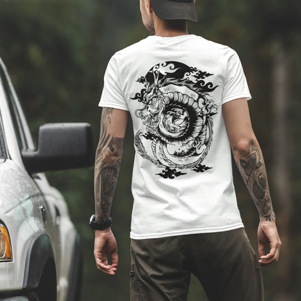Silhouette Oriental Dragon Unisex T-shirt