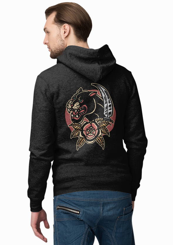 Unisex Rose Panther Printed Hoodie